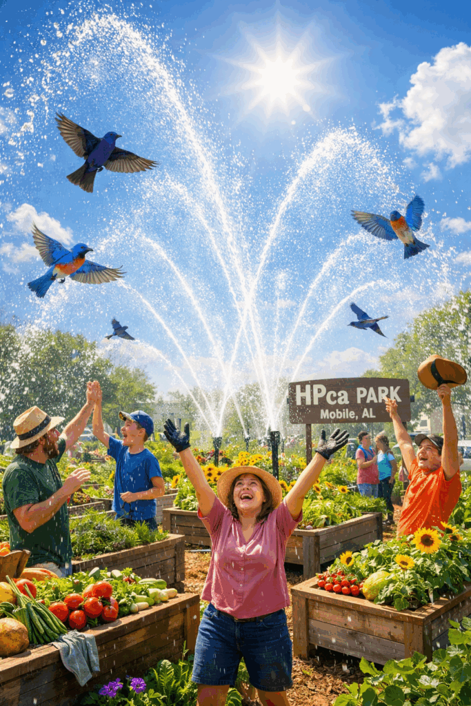 For the first time in the History of Highland Park the East Park is hooked up to city water. Thank you MAWSS, Jerry Jackson, and the City of Mobile for this milestone accomplishment for our greenspace.